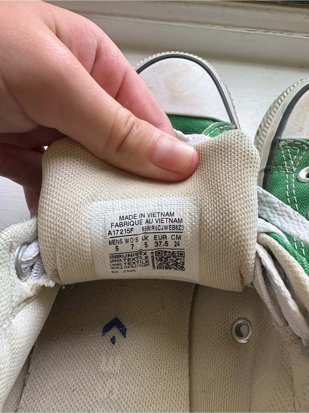 Converse Kids Low Top Canvas Sneakers - Kelly Green with White Trim